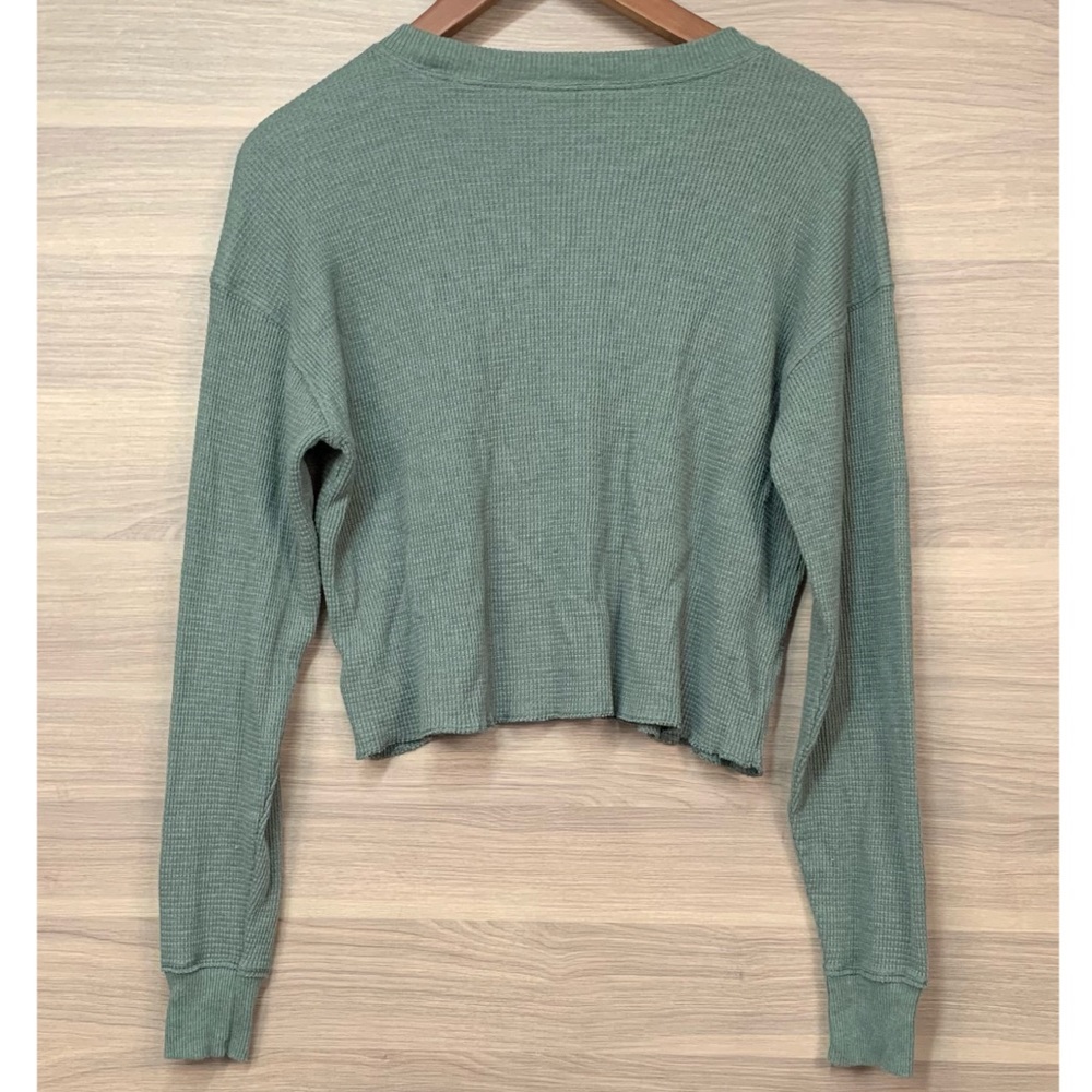 Tna Aritzia Alamo Cropped Thermal Long Sleeve XS - Picture 10 of 10